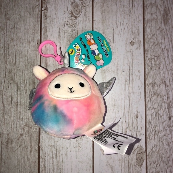 NWT SQUISHMALLOW Lucy-May The Llama Plush Keychain 3.5" - Picture 4 of 4